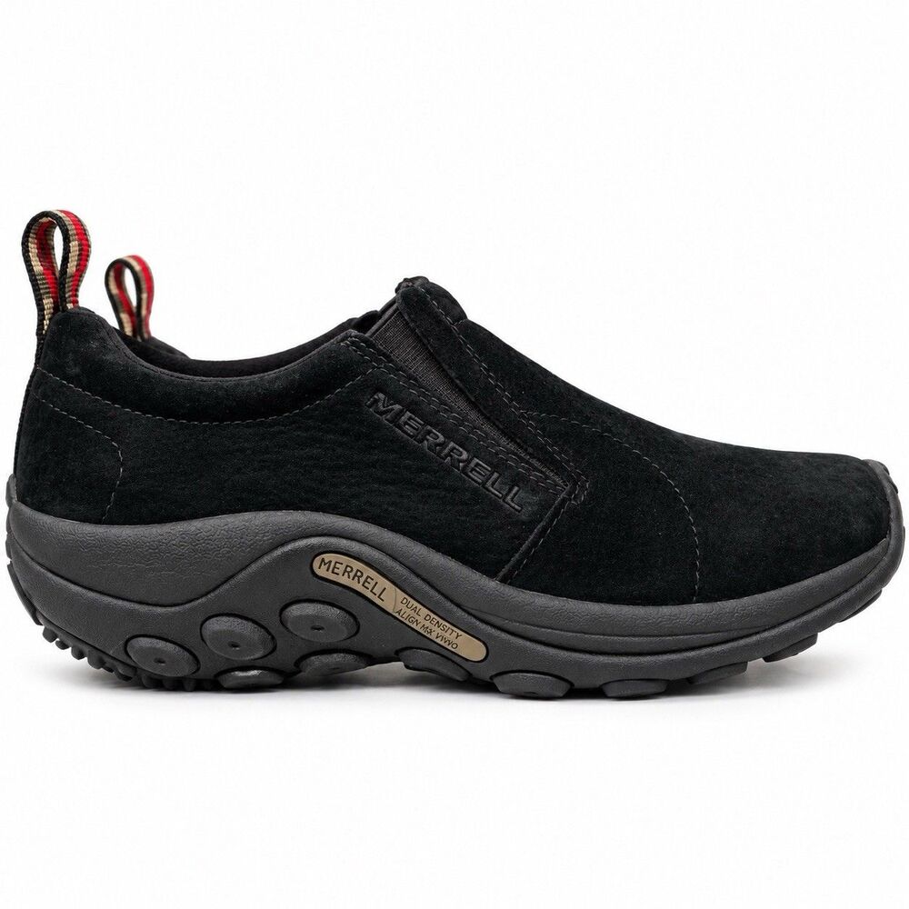 Merrell Jungle Moc Womens 8.5 Black Suede Slip On Comfort Shoes J60826